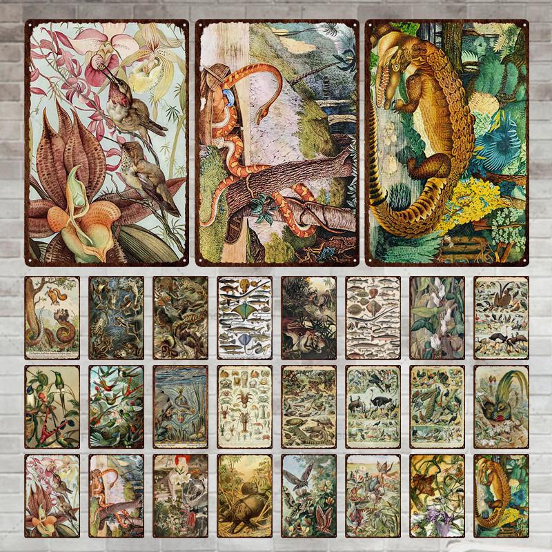Fish, Fish, Flower Variety Sign Metal Sign Vintage Tin Sign Bar Vintage Wall Decor Bar Club Man Cave Metal Poster