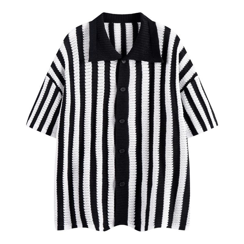 

Свитер крупной вязки с дырками Свободный свитер Мужское пальто Кардиган S чёрный