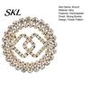 Strong Buckle Brooch Retro Style Pin, Hollow Flower Design Lapel Pin with Buckle, Sparkling Rhinestones Inlaid Anti-exposure Badge for Coats