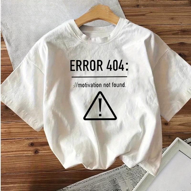 Summer Boys Girls 404 Not Found T Shirt Kid Baby Youth Unisex Unisex Tee Oversize Streetwear Loose Short Sleeve Clothing Vintage