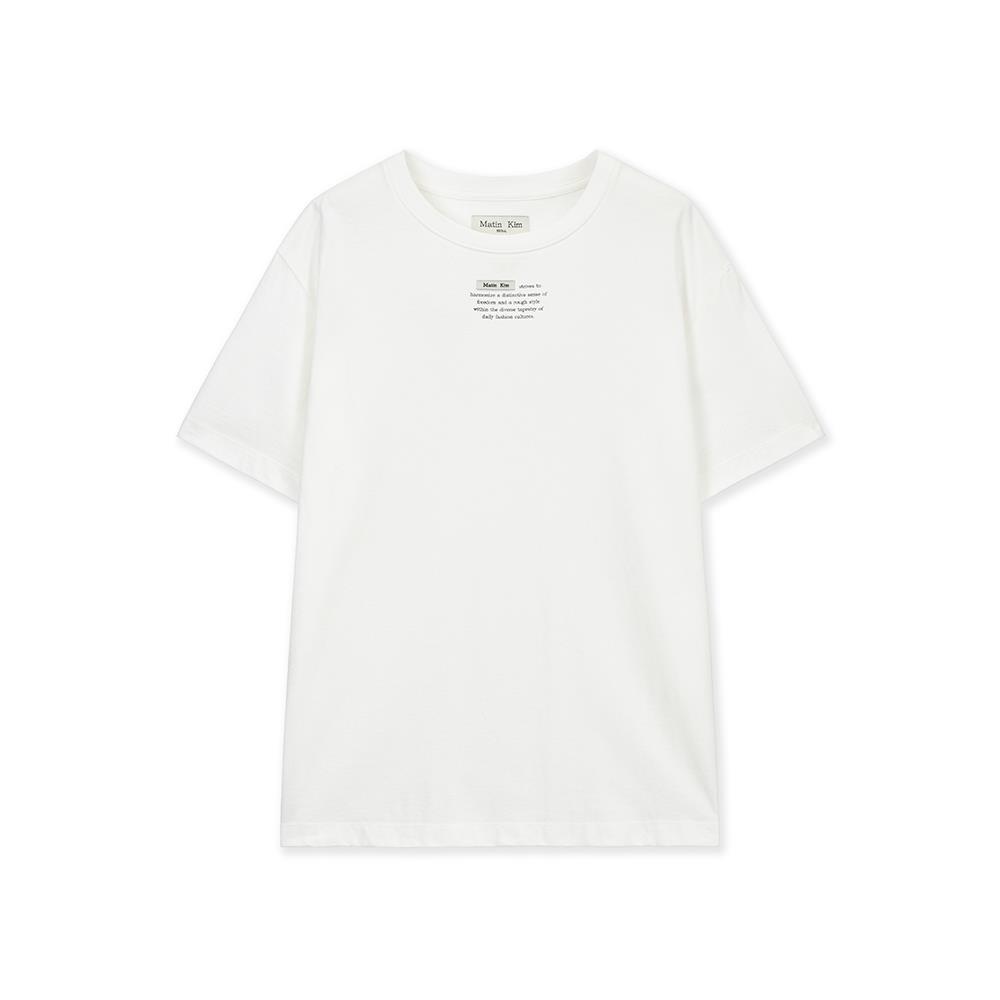 [Matinkim] LABEL POINT LETTERING TOP IN WHITE L