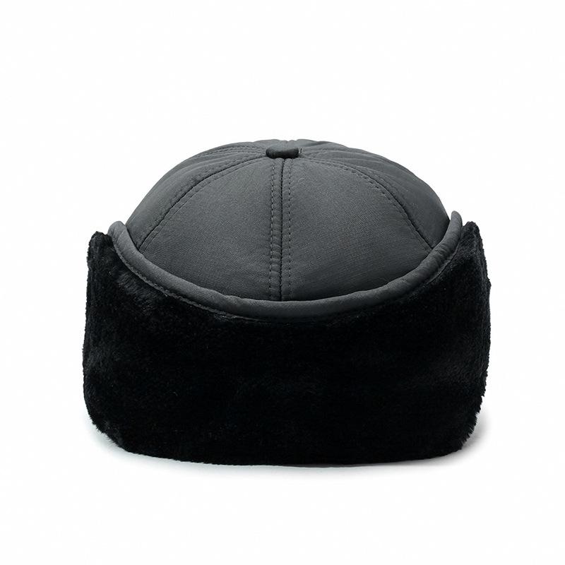 Winter Plush Ear Protection Cotton Baseball Hat for Mid to Elderly Men - Keeps Warm and Windproof, Lei Feng Style