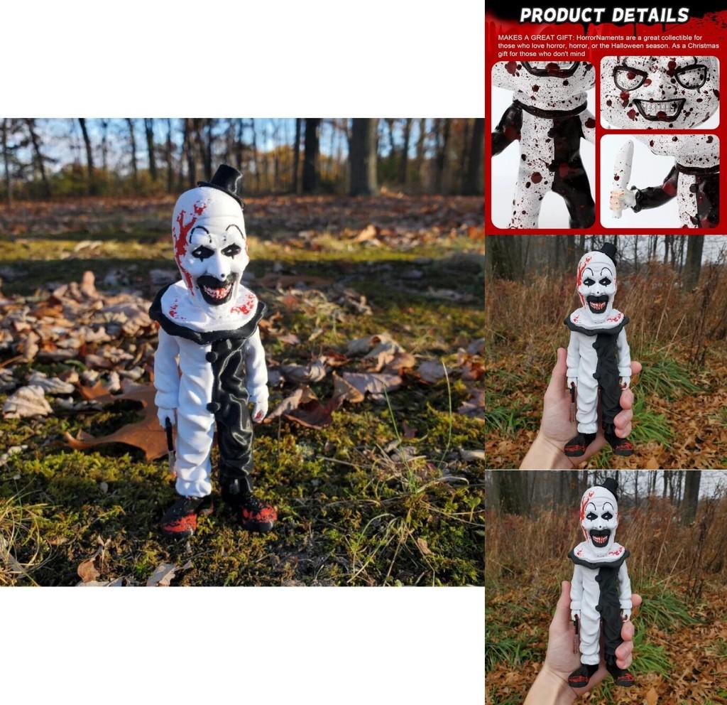 Creative Halloween Resin Soul Reaper Clown Decorative Tabletop Craft With Modern Minimalist Style