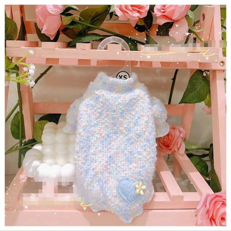 

New autumn and winter pet clothes ultra-small dog sweater German bubble sleeve sweater new autumn and winter warm clothes XL chest 48 back 27 about 10-6.5 kg