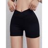 Fashion Yoga Shorts Women's V Waist Sexy Peach Hip High Waist Running Fitness Tight Stretch Seamless Sports Shorts
