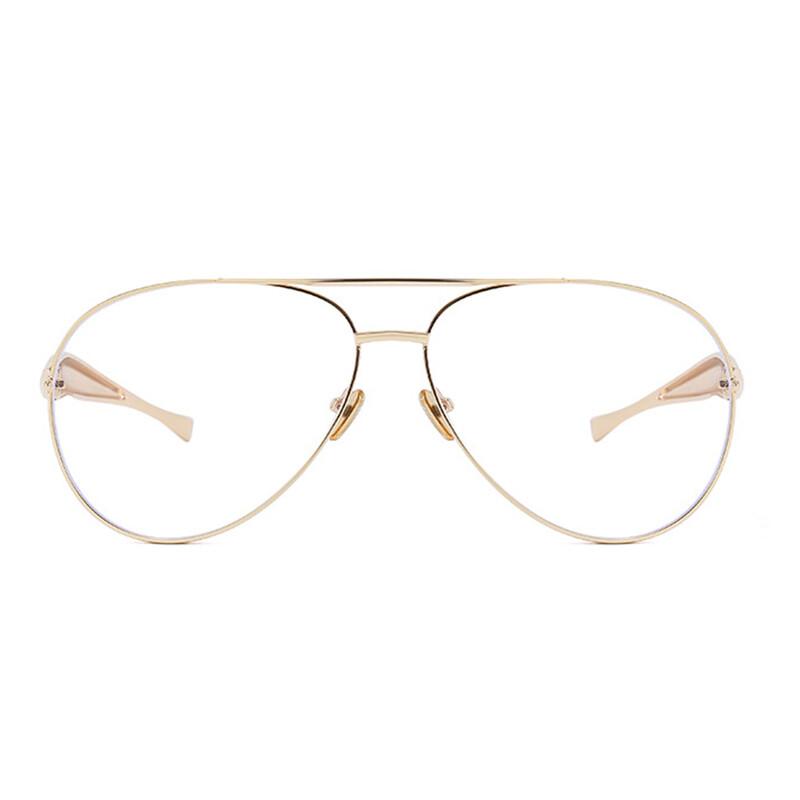 New Metal Frame Nearsighted Glasses Unisex Prescription Myopia 0 to 6 Oversized Pilot Corrective Glasses