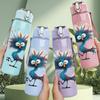 1PC Colorful Peacock Bird Feather Art Print 750ml Color Plastic Sports Water Bottle Leakproof Flip Straw Lid Suitable for Sports Office Home Use