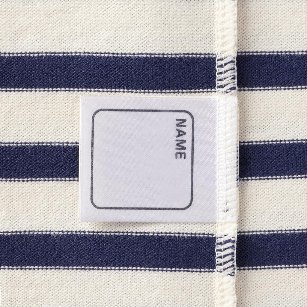 MIKI HOUSE HOT BISCUITS Striped Long Sleeve T-Shirt, Boys and Girls, Navy and White, 110cm, 70-5207-496