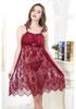 Women's Plus Size Sexy Lace Mesh Nightgown Lingerie
