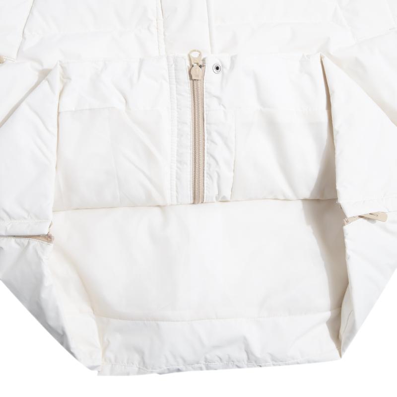 Puma Down Coat Solid Color Logo Print Stand Collar Mid-Length Warm Down Jacket Women Outerwear Off-White 537602-65