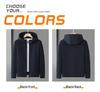 Men's Soft Shell Hooded Windbreaker Jacket - Warm, Breathable, Comfortable, and Trendy for Business Casual or Outdoor Activities.