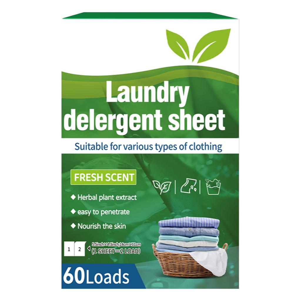 Portable Laundry Tablets Concentrated Stain Removal Instant Bubble Tablets Fresh Linen Scent Household Laundry Paper