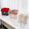 Bouquet Storage Bucket Flower Paper Gift Box with Metal Chain 4PCS Florist Bag with Handle Gift Case for Arrangements Wedding Wrap Bags Pastel Bags