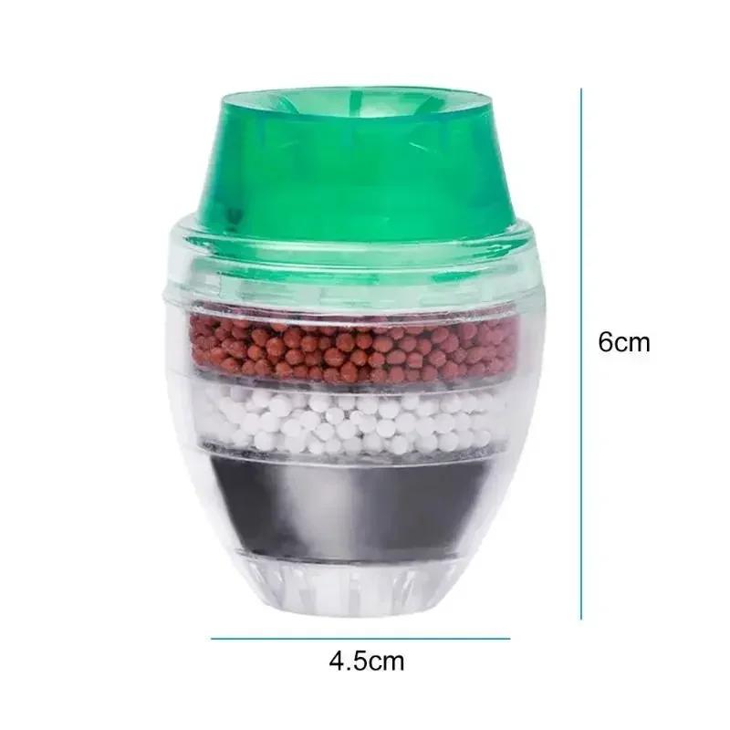 Kitchen Simple Solid Color Purifier Tap Filter Water Saving Faucet Bubbler Activated Carbon Filtration Nozzle Cleaning Filters