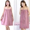 Bath Wrap Towel High Absorbency Soft Double Button Breathable Colorfast Adjustable Tightness for Gym Beach Pool