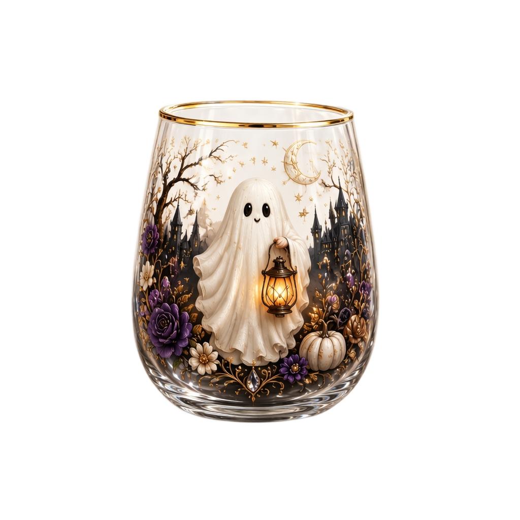 Halloween Glass Cup Set - Themed Tumbler for Holiday Parties and Everyday Use
