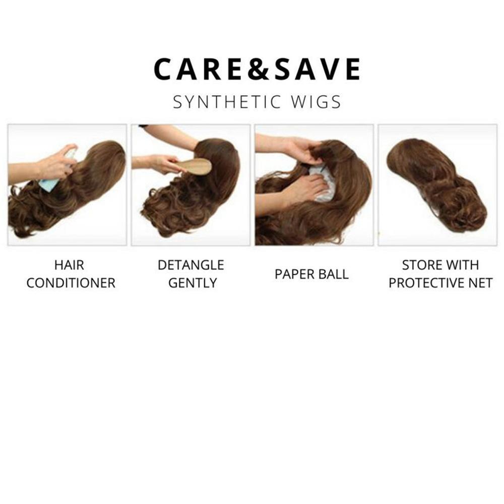 Brown Gold Mixed Color Medium Part Long Hair Curly Fake Head Set Big Wave Gradient Change Wig