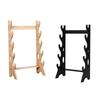 Sword Display Stand 5 Layer Flute Stand Stable Desktop Wood Sword Wall Hanger Sword Rack for Wakizashi Lightsaber Swords Flutes