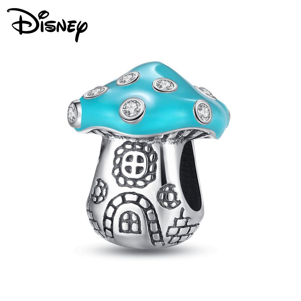 Disney 925 silver Mickey Minnie and Toy Story bass Lightyear Pendant Beads original DIY Bracelet suitable for Girls Gift