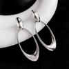 Hongyan S925 Sterling Silver Oval Face-Slimming Earrings: 2024 Korean Fashion Heavy Industry Style.