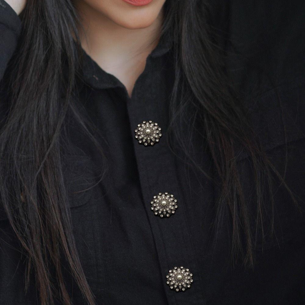 Sewing Button Needlework Shiny Rhinestone Sewing Accessories Pearl Clothing Buttons Shirt Buttons