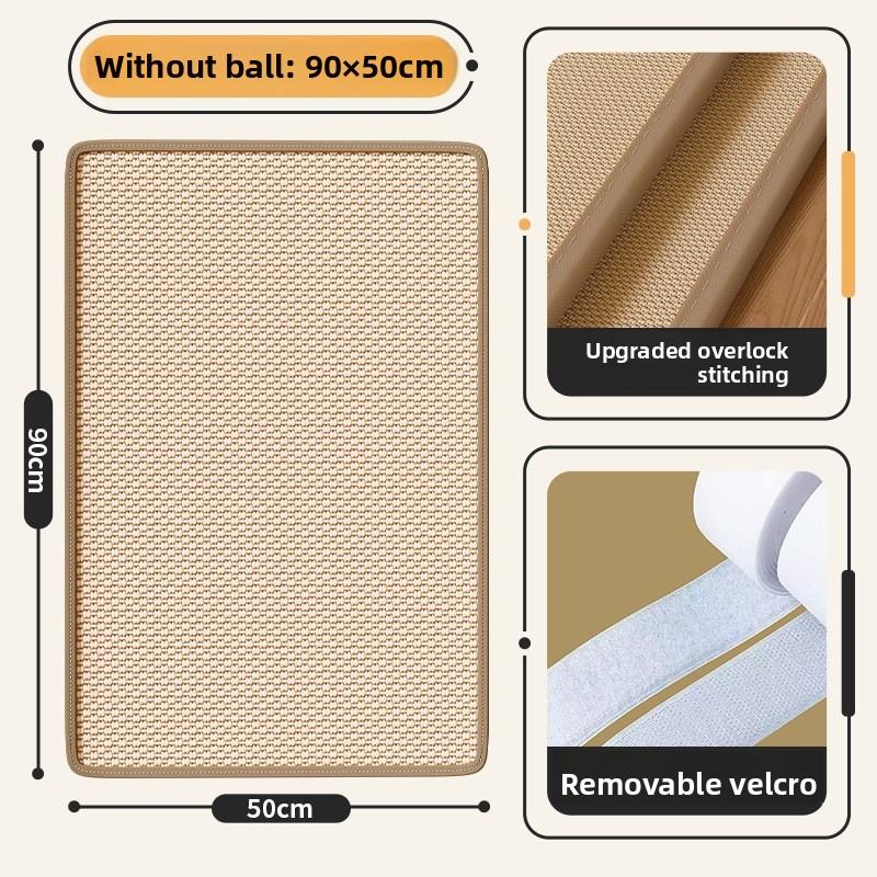 Slijtvaste en niet-schilferende sisal pad, krabplank voor katten, bescherming tegen krabben voor banken, klauwgat voor de muur, klauwslijpen, kattenproducten voor de muur