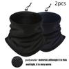 1/2pcs Men's Thermal Neck Gaiter - Heavyweight Windproof Warm Face Mask, Soft Fleece Lining, Breathable Polyester Knit