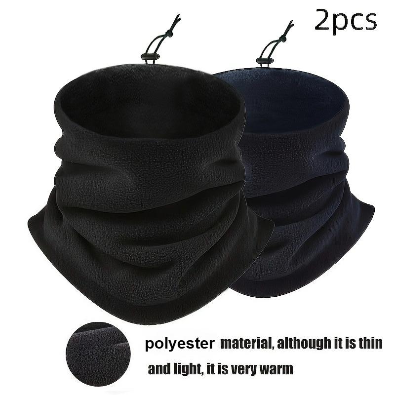 1/2pcs Men's Thermal Neck Gaiter - Heavyweight Windproof Warm Face Mask, Soft Fleece Lining, Breathable Polyester Knit
