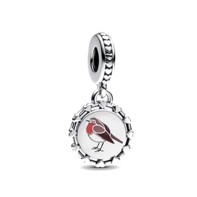 New 925 Silver Heart Bow Dog Palm Turtle Elephant Bead Pendant Charm for DIY Bracelet Jewelry