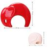 Home Décor Lucky Charm Elephant Mother and Kid Set | Piano Finish Ceramic Figures - (Set of 2 Piece, Red & White)