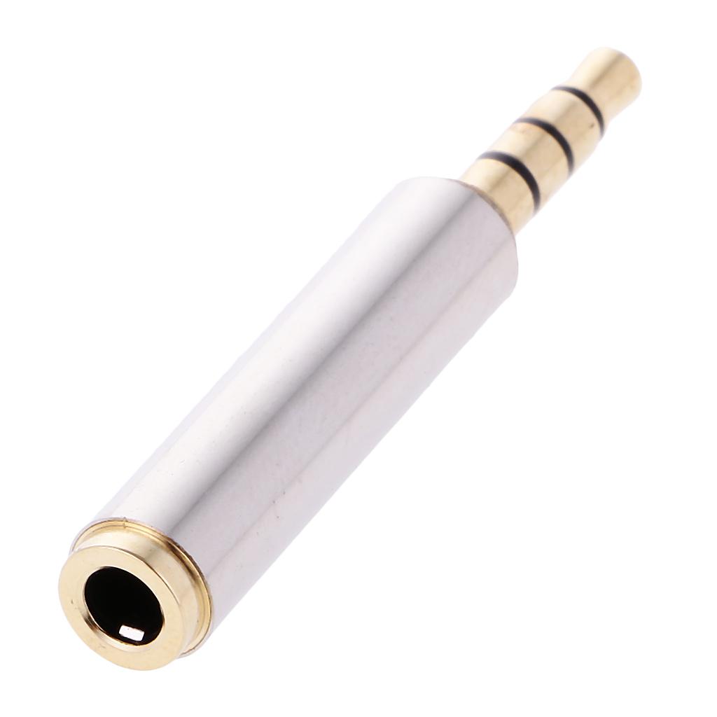 Vergoldeter Stereo-Audio-Adapter 2,5 mm Stecker auf 3,5 mm Buchse für Kopfhörer-Mikrofon