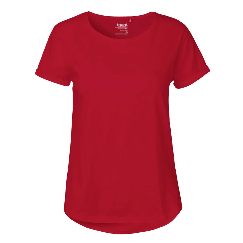 Neutral Womens/Ladies Plain Roll Sleeve T-Shirt