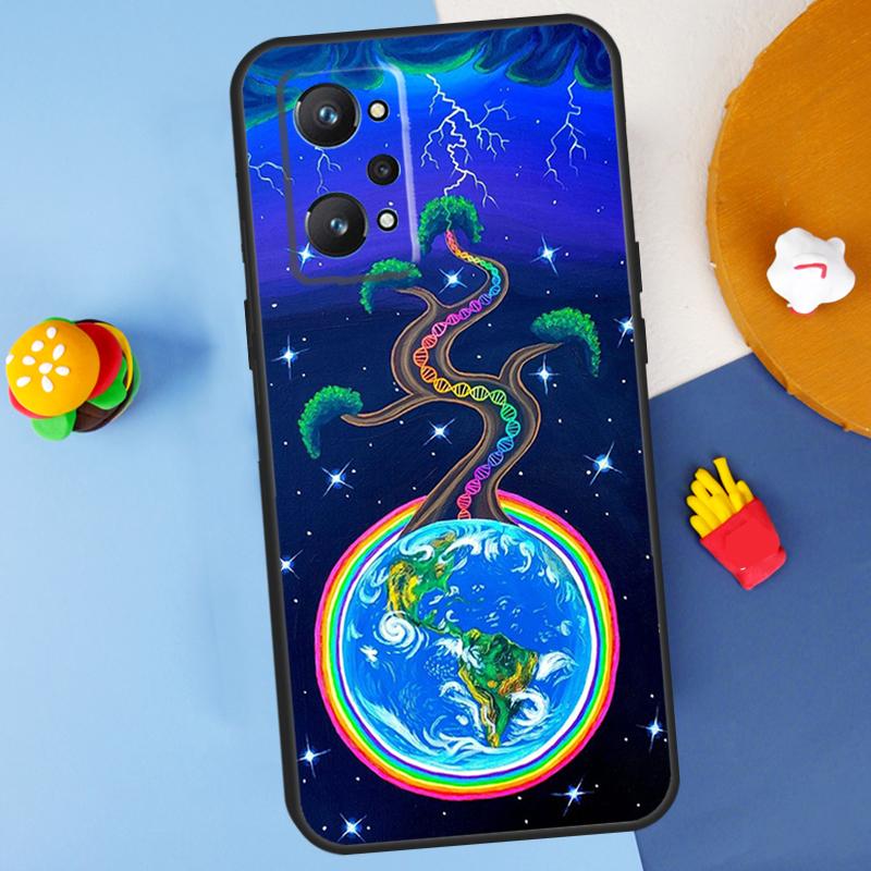 Indie Hippie Art For Realme 11 10 12 13 14 Pro Plus GT 5 6 6T GT7 Pro C61 C53 C51 C21Y C25S C55 C67 C75 Case