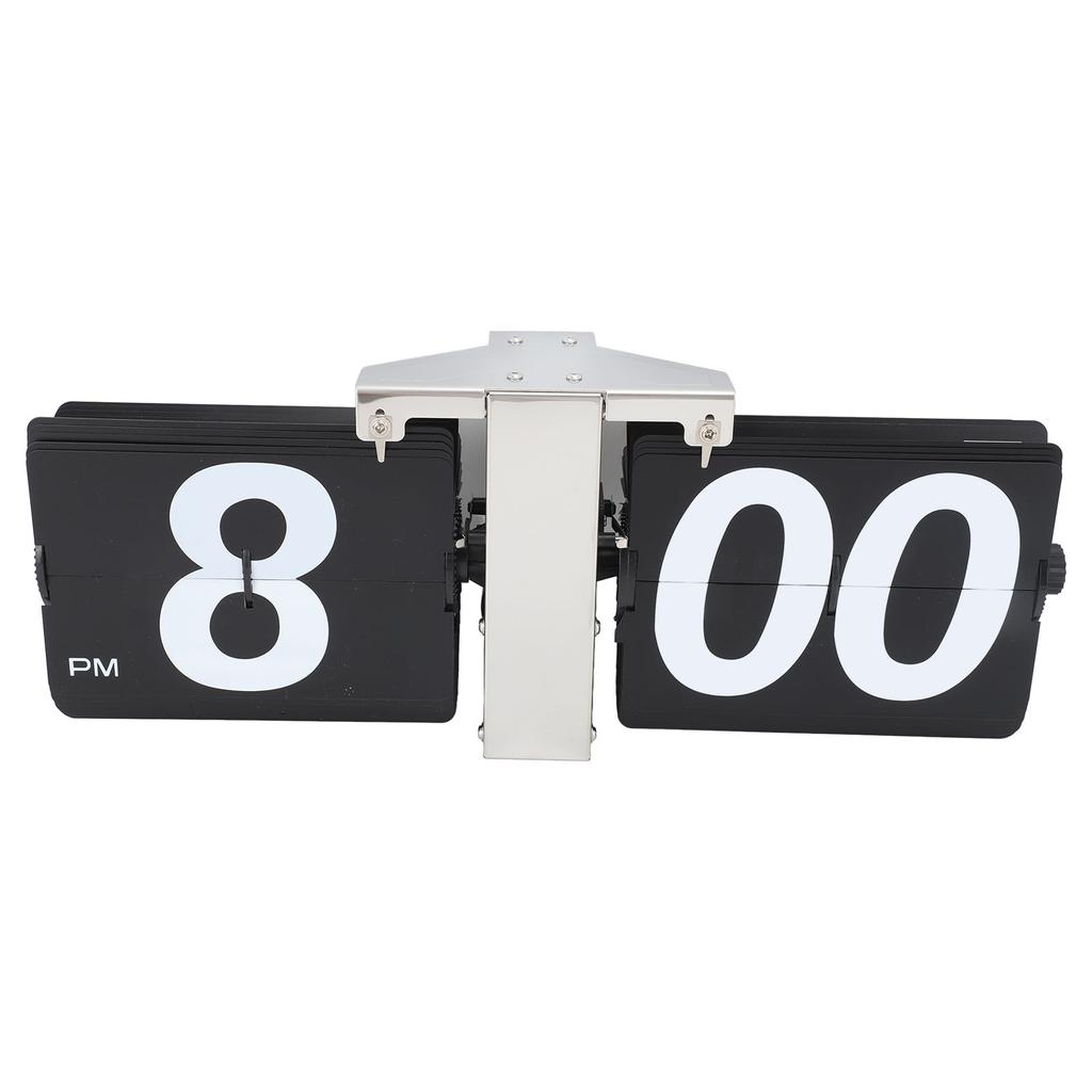 Flip Clock PVC Stainless Steel Battery Powered Retro Mechanical Digital Automatic Flip Down Desk Clock for Living Room