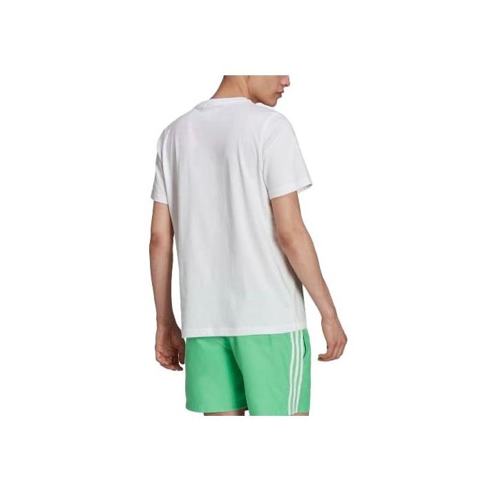 adidas Pánské tričko s kulatým výstřihem a potiskem loga značky Bílé H06640