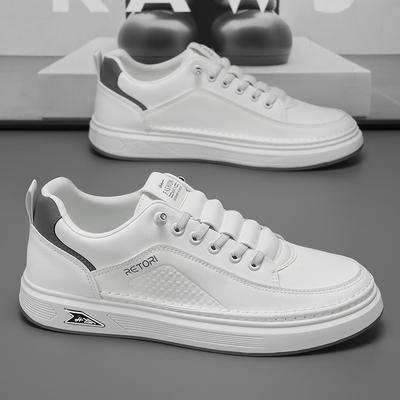 Spring Men's Shoes New Breathable Little White Shoes Men's Trend Versatile Platform Sports Shoes Casual Leather Shoes Board Shoes Trendy Shoes