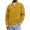 Men's Solid Color Half Zip Stand Collar Sweatshirt Men's Sports Large Size Casual Sweatshirt