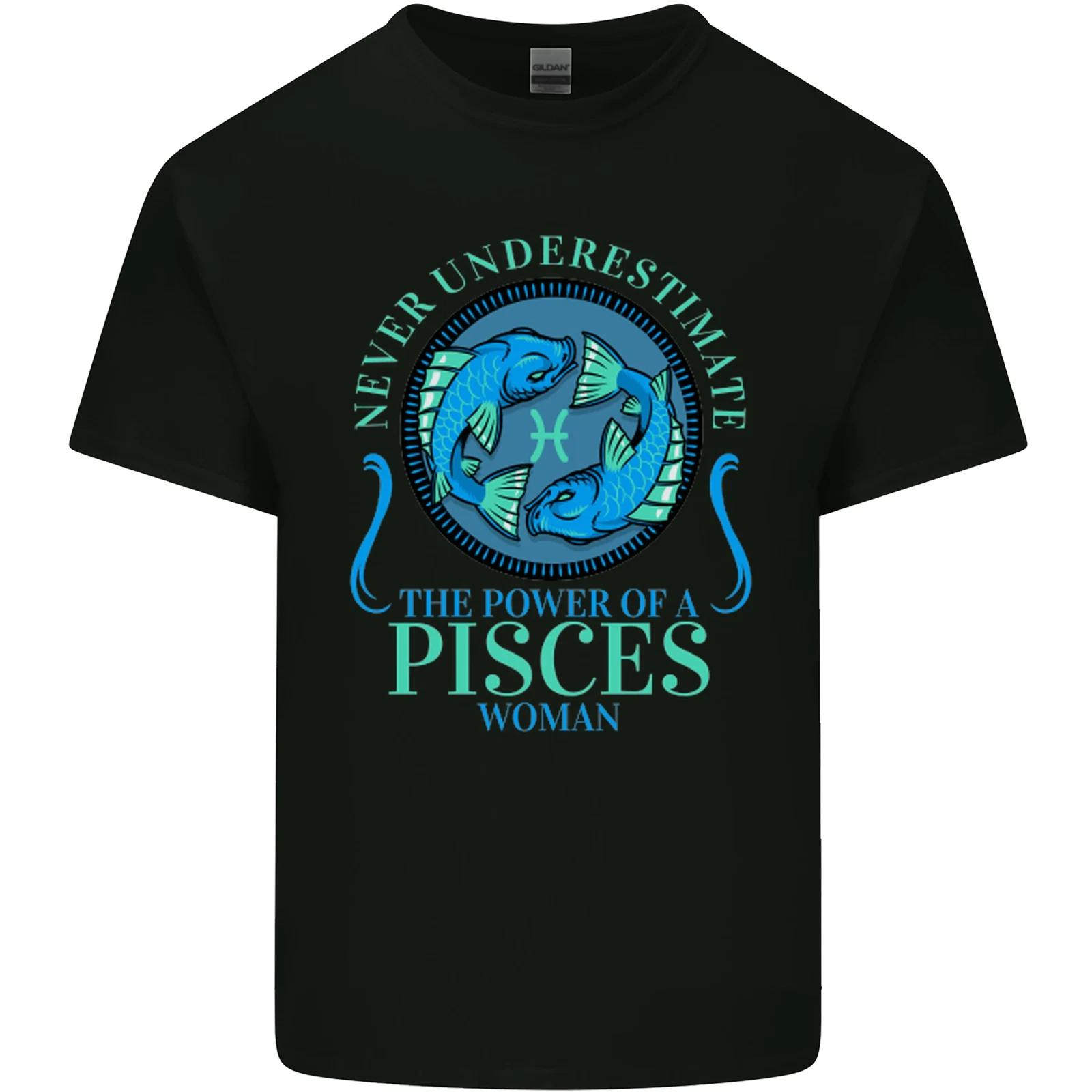 The Power of a Pisces Woman Star Sign Kids T-Shirt Childrens L