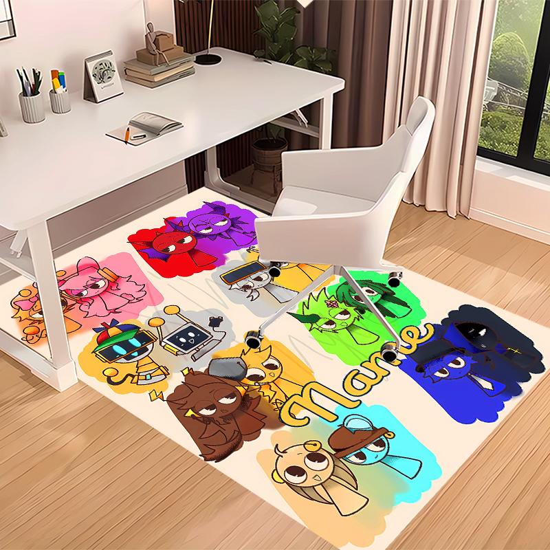 Custom personalization Game Sprunki Print Area Rug - Soft, Washable Non-Slip Indoor Mat,Living Room,Home&Office Decorative Rug