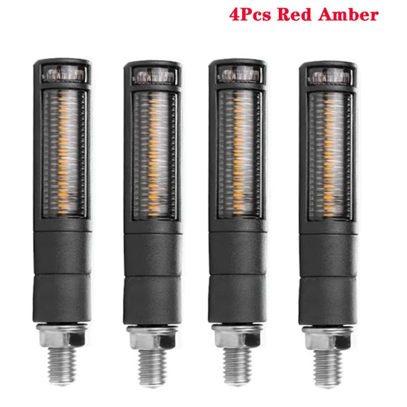 12V M10 Universal Motorcycle LED Turn Signals Light Waterproof Indicators Amber Flasher Blinker Lamp Accessories For Motorbike