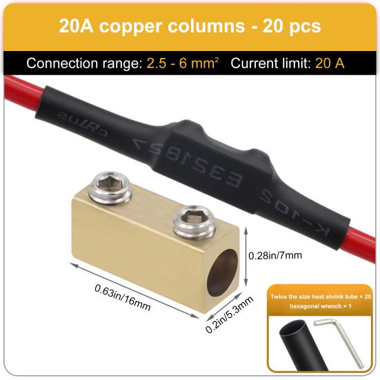 Wire Connectors Tinned with Heat Shrink Butt Brass Mechanical Butt Splice