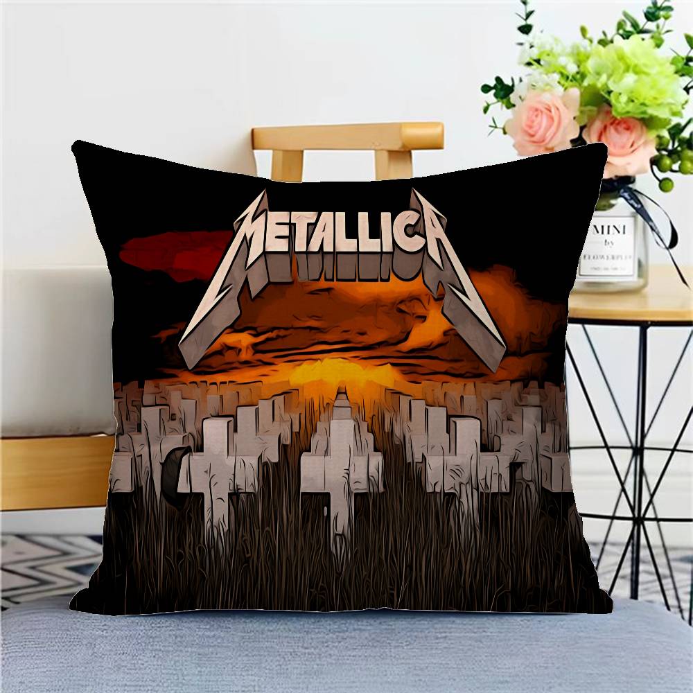 

M-Metallica Cushion Cover Polyester Sofa Cushions Decorative Throw Pillows Home Decoration Pillowcover 12x12Inch