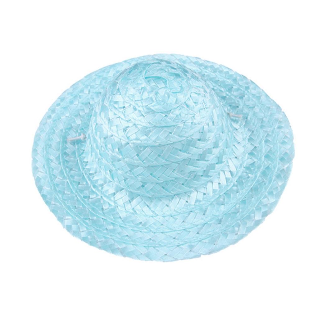 Haustier Strohhut Einstellbare Katze Hund Hut Teddy Sonnenschirm Hut Kopfbedeckung