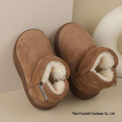 Botas de Neve Grossas de Inverno para Crianças - Antiderrapantes, Quentes, Botas Curtas para Meninos e Meninas