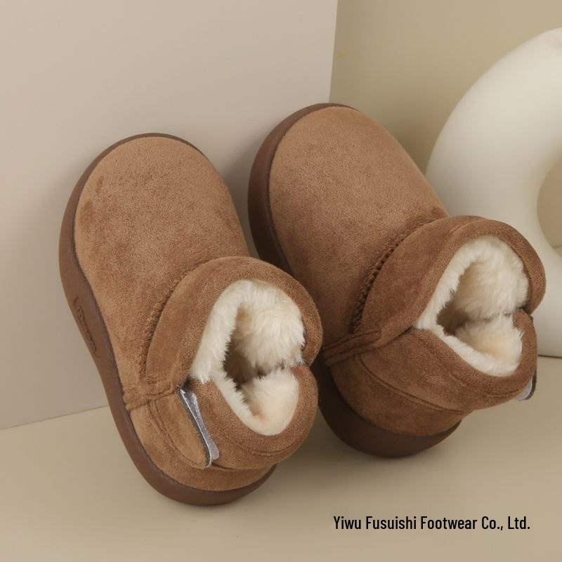 Children's Thickened Winter Snow Boots - Non-slip, Warm, Short Boots for Boys & Girls