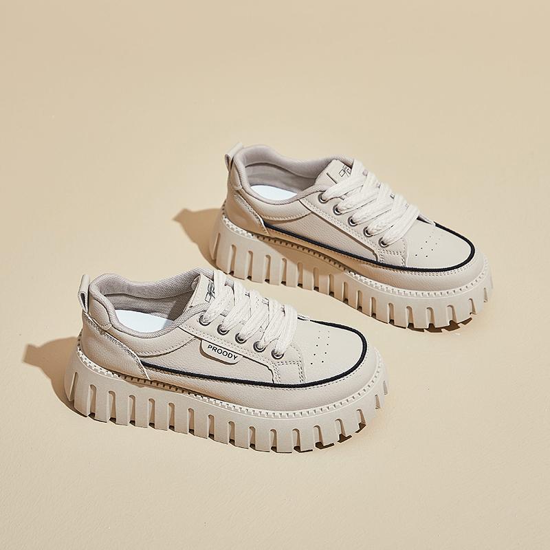 

Модные белые женские кроссовки на платформе 2024 года, летние туфли на шнуровке с толстой подошвой, из вулканизированной кожи, дышащие, спортивные туфли для женщин 40 хаки