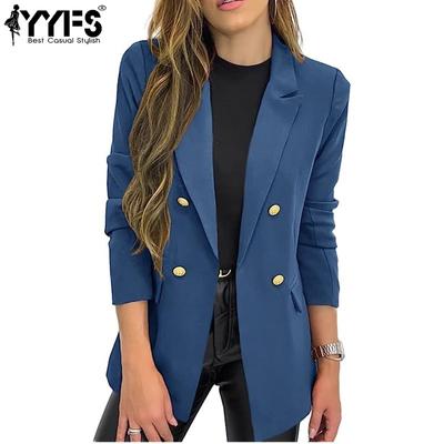 Women's Fashion Casual Spring Fall Solid Color Print Long Sleeve POLO-Neck Blouses & Shirts