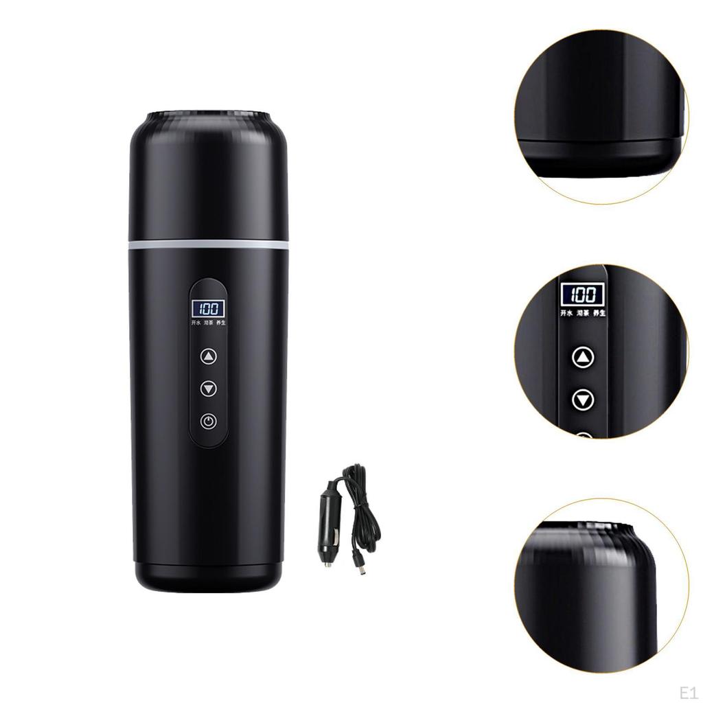 Biloppvarming Reisekopp 12V/24V Bærbar vannkoker for kaffemelk te