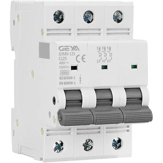 

Автоматичний вимикач Gym9-125 MCB 3p 80A 100A 125A AC C C. Автоматичний вимикач Curve Switch Мініатюрний 3-полюсний Ширина 53,4 мм 40 40 0В 6кА (Колір : 100a, Розмір : 3 Pole C Curve