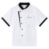 Mens Womens Unisex Short Sleeve Chef Coat Breathable Button Cook Jacket Bakery Canteen Restaurant Hotel Kitchen Uniform